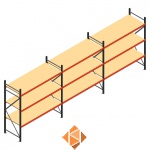 Grootvakstelling voordeelrij AR 2250x6238x800 - 3 niveaus