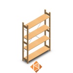 Houten legbordstelling bt euro 1800x1170x300 beginsectie