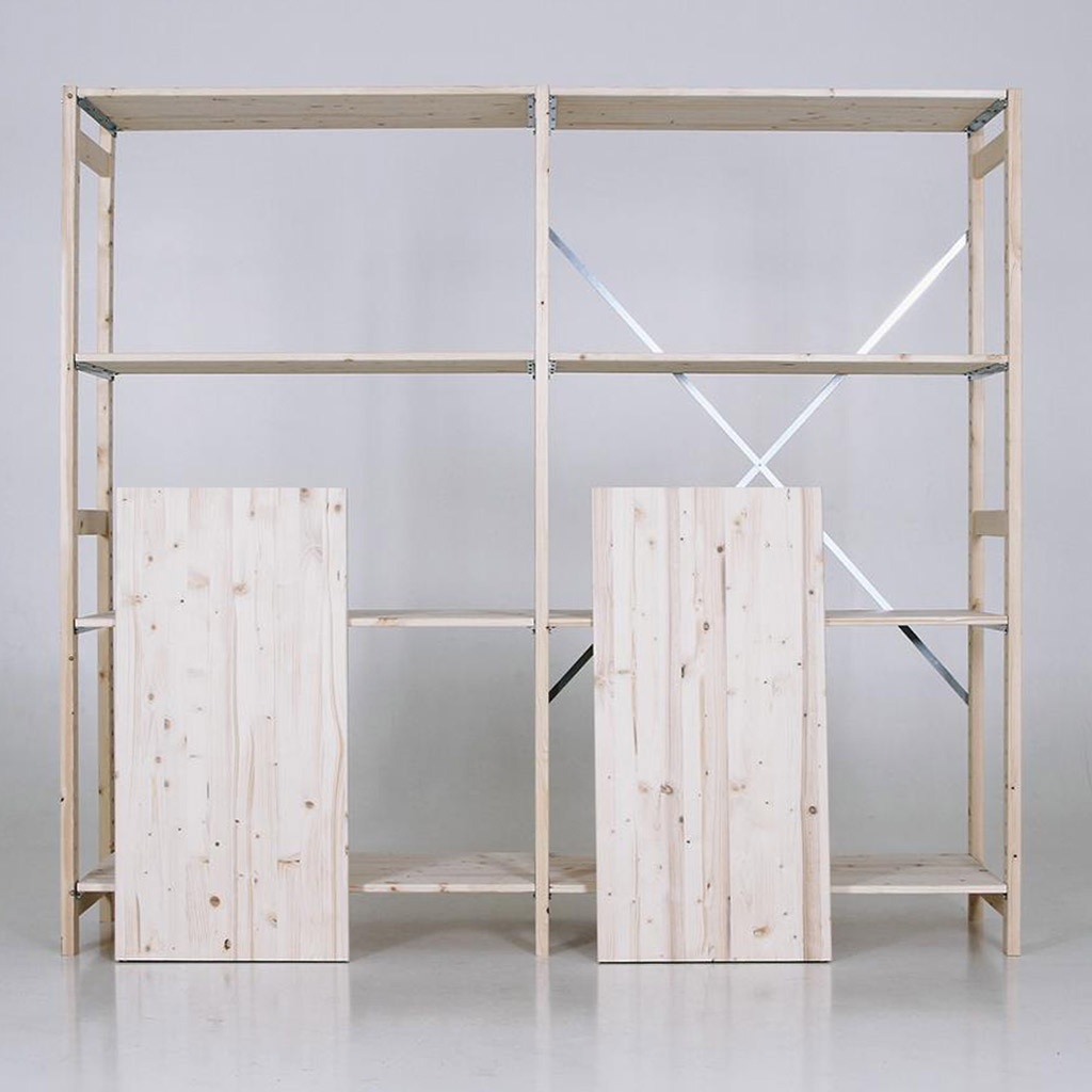 Houten legbordstelling bt euro 1800x770x500 beginsectie