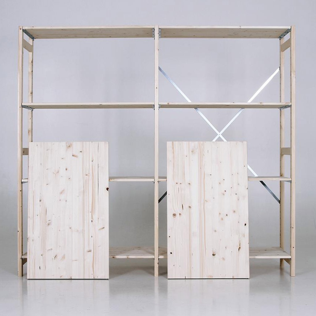 Houten legbordstelling bt euro 1800x970x600 beginsectie