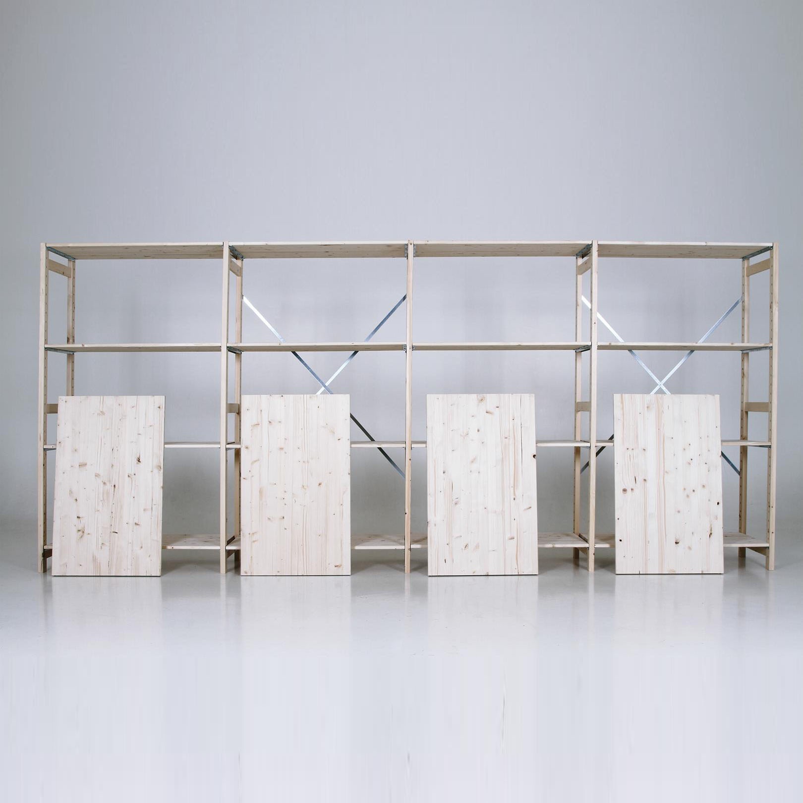 Houten legbordstelling bt euro 1800x970x600 beginsectie