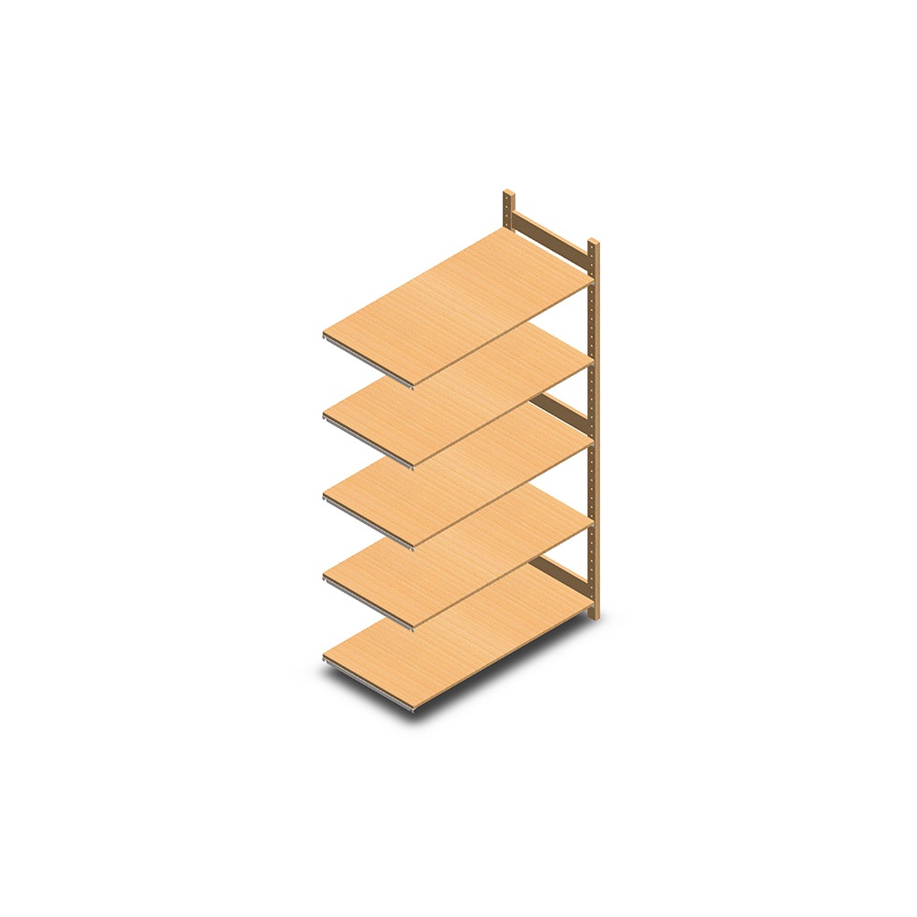 Houten legbordstelling bt euro 2100x1170x600 aanbouwsectie