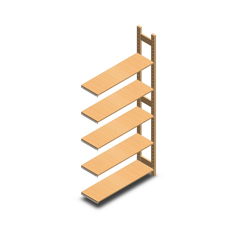 Houten legbordstelling bt euro 2100x770x300 aanbouwsectie