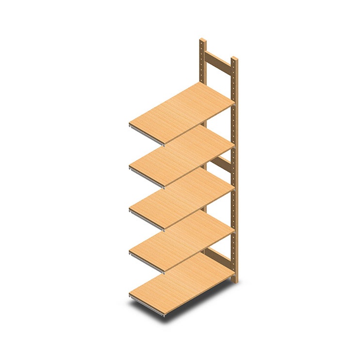 Houten legbordstelling bt euro 2100x770x400 aanbouwsectie