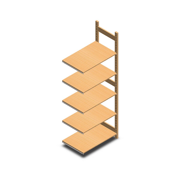 Houten legbordstelling bt euro 2100x770x500 aanbouwsectie