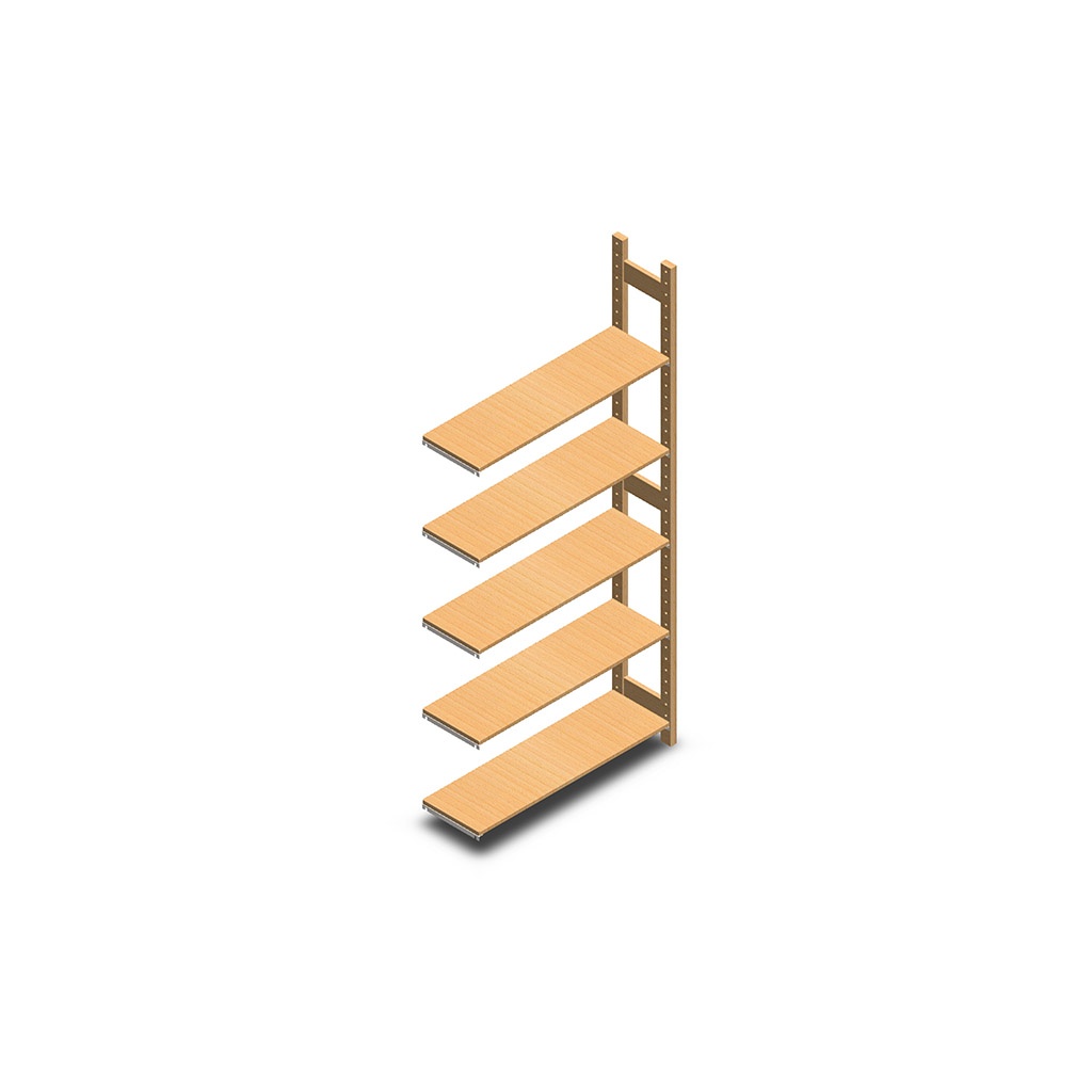 Houten legbordstelling bt euro 2100x970x300 aanbouwsectie