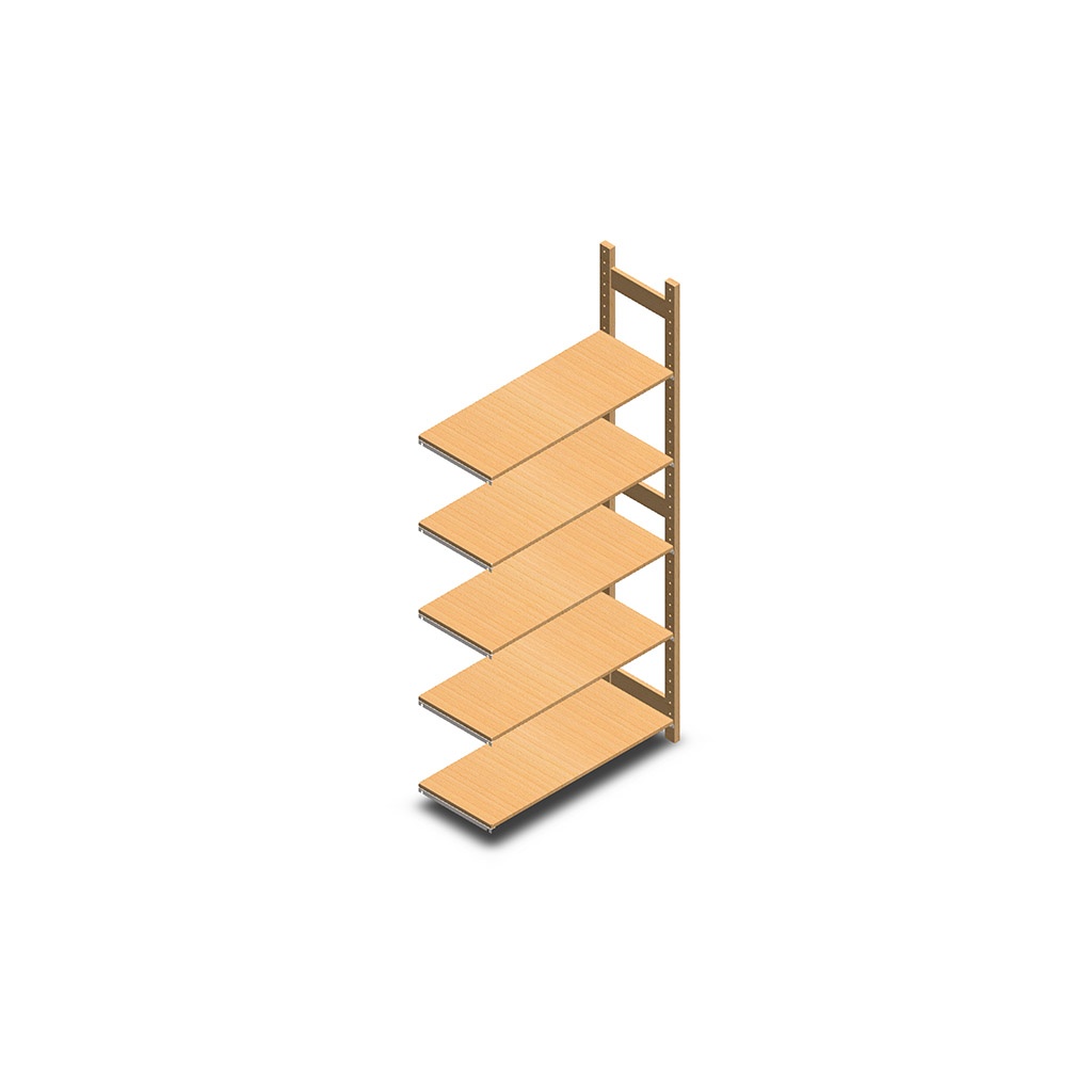 Houten legbordstelling bt euro 2100x970x400 aanbouwsectie