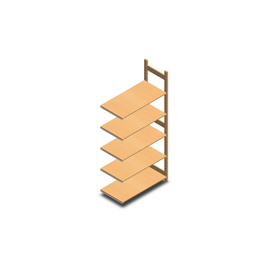 Houten legbordstelling bt euro 2100x970x500 aanbouwsectie 