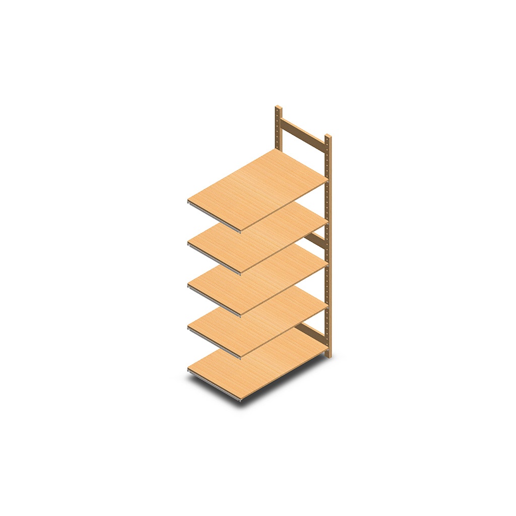 Houten legbordstelling bt euro 2100x970x600 aanbouwsectie 
