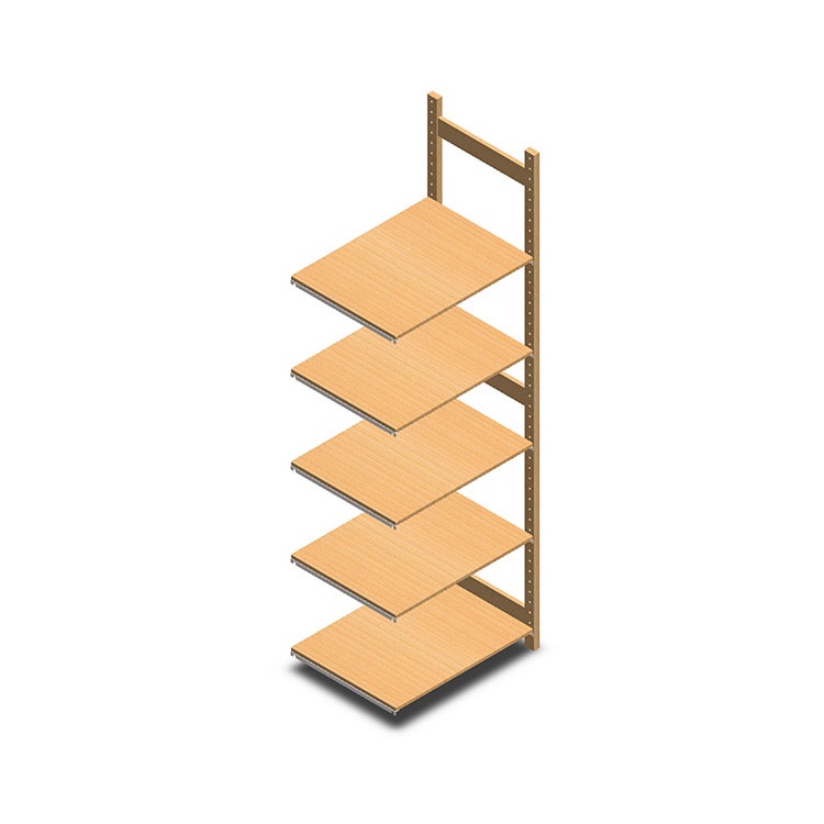 Houten legbordstelling bt euro 2400x770x600 aanbouwsectie