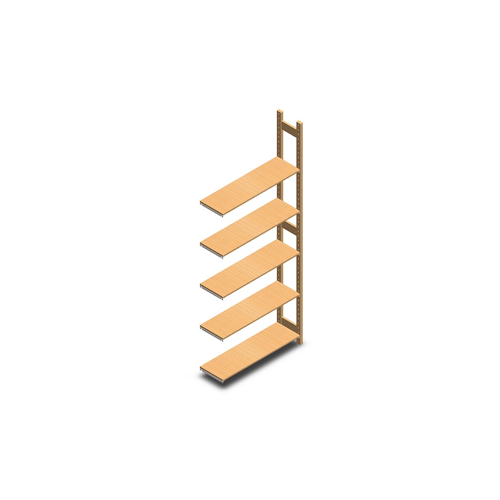 Houten legbordstelling bt euro 2400x970x300 aanbouwsectie