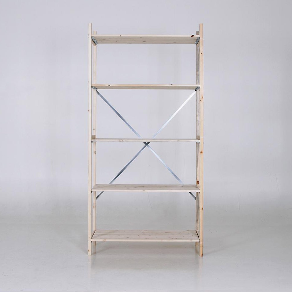 Houten legbordstelling bt euro 2400x970x400 aanbouwsectie