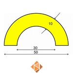 Kleefbare stootrand leidingprofiel type R30 - 1 meter