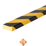 Kleefbare stootrand, type-d per 5 meter