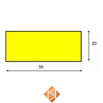Kleefbare stootrand, type-d per meter