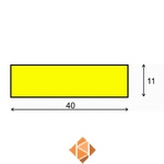 Kleefbare stootrand, type-f per meter
