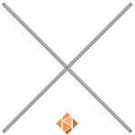 Kruisschoor set voor Light Duty Legbordstelling 550, 850 en 1000 mm 