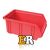 Kunststof stapelbak, Plastic magazijnbak A2 170x105x75 rood