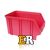 Kunststof stapelbak, Plastic magazijnbak A3 240x150x135 rood