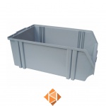 Kunststof stapelbak, Plastic magazijnbak A5 460x306x183 grijs