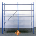 Legbordstelling Medium Duty 2000x1000x500, 4 niveaus metaal blauw, 75 kg beginsectie