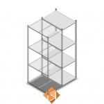 Legbordstelling Medium Duty 2000x550x800 (hxbxd) 4 niveaus metaal verzinkt 240 kg aanbouwsectie