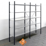 Legbordstelling Medium Duty 2200x1000x400, 5 niveaus metaal antraciet, 90 kg aanbouwsectie 