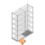 Legbordstelling Medium Duty 2500x850x600 6 niveaus beginsectie