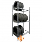 Bandenstelling Medium Duty 2200x1000x600 3 niveaus aanbouwsectie