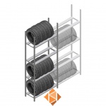 Bandenstelling Medium Duty 2500x1000x600 4 niveaus beginsectie