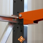 Lichte draagarmstelling dubbelzijdig 2000x1500x600 5 niveaus aanbouwsectie