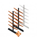 Lichte draagarmstelling dubbelzijdig 2500x750x600 5 niveaus beginsectie Lichte draagarmstelling dubbelzijdig 2500x750x600 5 niveaus beginsectie