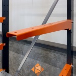 Lichte draagarmstelling enkelzijdig 2000x1250x500 2 niveaus aanbouwsectie