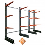 Lichte draagarmstelling enkelzijdig 2000x1250x500 5 niveaus aanbouwsectie