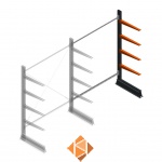 Lichte draagarmstelling enkelzijdig 2000x1500x600 5 niveaus aanbouwsectie Lichte draagarmstelling enkelzijdig 2000x1500x600 5 niveaus aanbouwsectie
