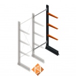 Lichte draagarmstelling enkelzijdig 2000x750x500 3 niveaus aanbouwsectie