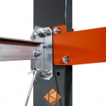 Lichte draagarmstelling enkelzijdig 2500x1000x600 5 niveaus aanbouwsectie