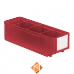 Magazijnbak, Magazijnstellingbak, Kunststof bak RK 300x93x83 rood