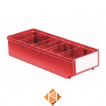Magazijnbak, Magazijnstellingbak, Kunststof bak RK 400x152x83 rood