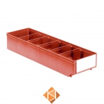 Magazijnbak, Magazijnstellingbak, Kunststof bak RK 500x152x83 rood