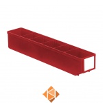 Magazijnbak, Magazijnstellingbak, Kunststof bak RK 500x93x83 rood