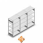 Voordeelrij Legbordstelling Heavy Duty 2000x3000x600, 5 niveaus metaal verzinkt 250 kg