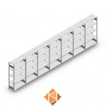Voordeelrij Legbordstelling Heavy Duty 2000x7000x400, 5 niveaus metaal verzinkt 250 kg
