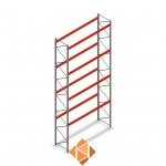 Palletstelling AR T2 8000x3300x1100 4 niveaus beginsectie