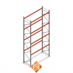 Palletstelling AR T2 L3 6000x2700x1100 4 niveaus beginsectie