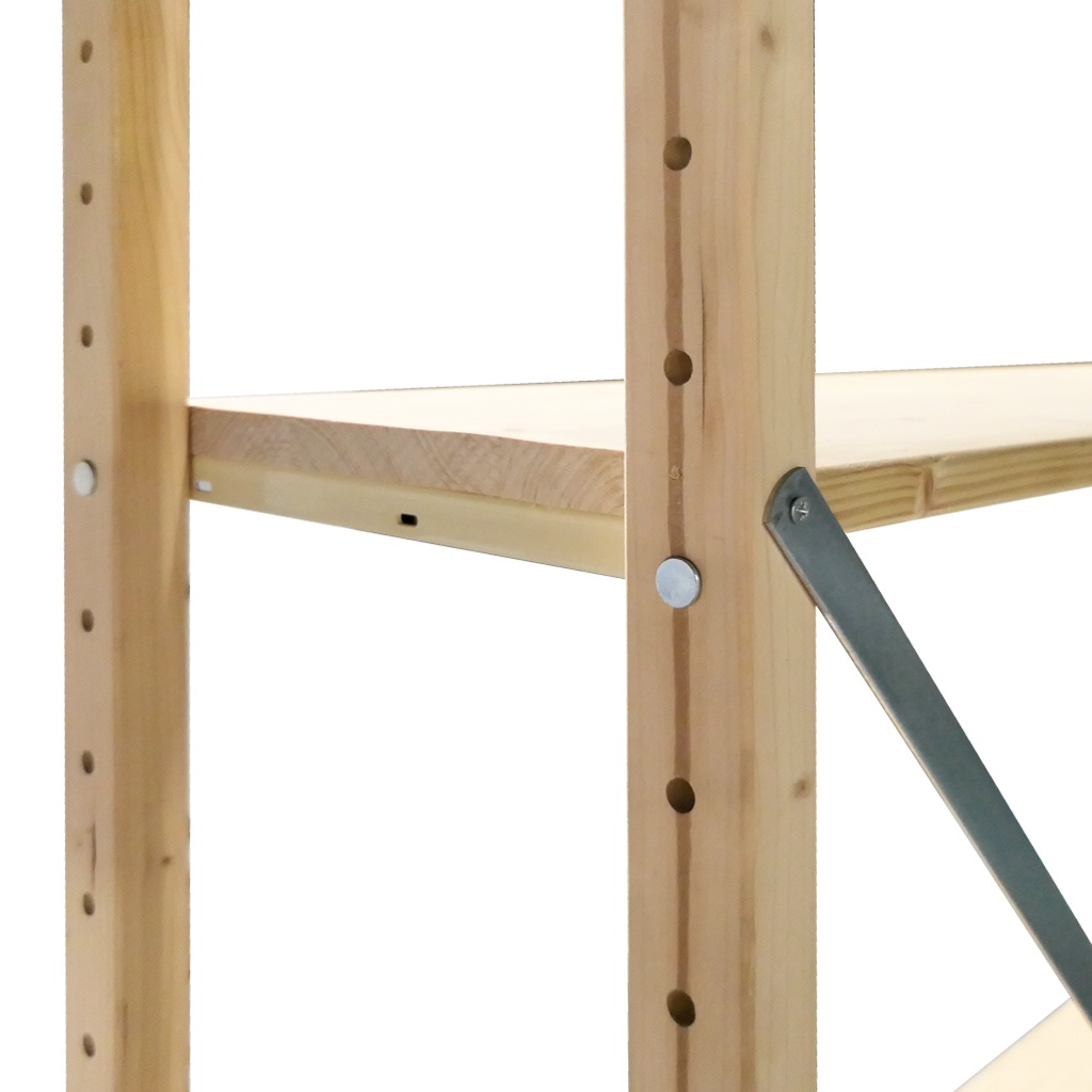 Voordeelrij houten Legbordstelling BT Combi 1780x4030x280 4 niveaus