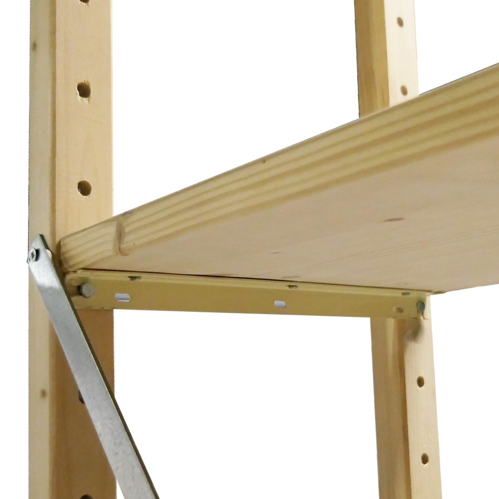 Voordeelrij houten Legbordstelling BT Combi 1780x4030x370 4 niveaus