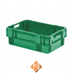 Stapelbare, nestbare transportkrat DTK0 600x400x210 groen