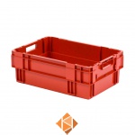 Stapelbare, nestbare transportkrat DTK0 600x400x210 rood