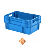 Stapelbare, nestbare transportkrat DTK0 600x400x270 blauw